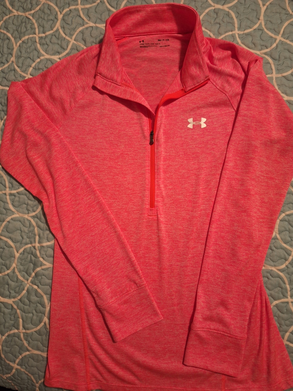 Under Armour Women's Heather Hot Pink Quarter-Zip Performance Pullover